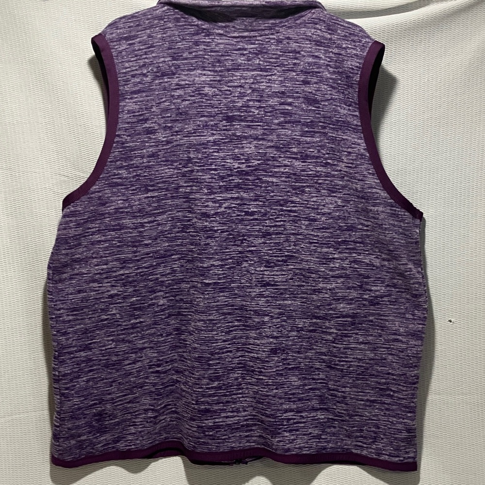 Woman Within Lavender Heather Zip Vest - Picture 3 of 5